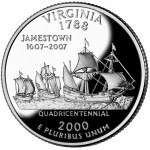 2000 50 State Quarters Coin Virginia Proof Reverse