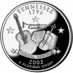 2002 50 State Quarters Coin Tennessee Proof Reverse