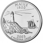 2003 50 State Quarters Coin Maineuncirculated Reverse