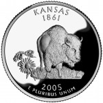 2005 50 State Quarters Coin Kansas Proof Reverse