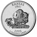 2005 50 State Quarters Coin Kansas Uncirculated Reverse
