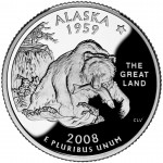 2008 50 State Quarters Coin Alaska Proof Reverse