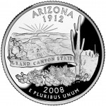 2008 50 State Quarters Coin Arizona Proof Reverse