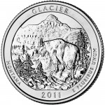 2011 America The Beautiful Quarters Coin Glacier Wyoming Uncirculated Reverse