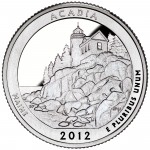 2012 America The Beautiful Quarters Coin Acadia Maine Proof Reverse