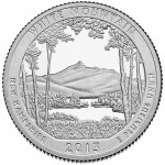 2013 America The Beautiful Quarters Coin White Mountain New Hampshire Proof Reverse