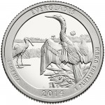 2014 America The Beautiful Quarters Coin Everglades Florida Proof Reverse