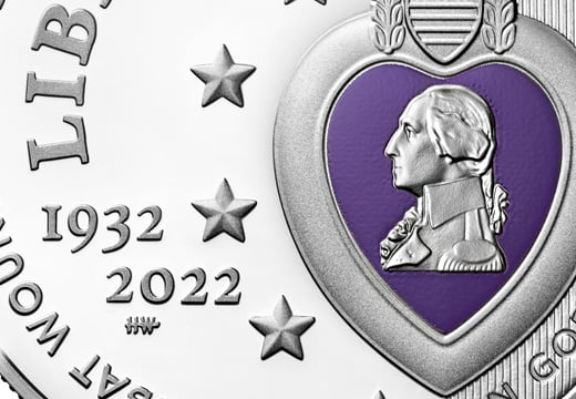 Purple Heart Silver Dollar