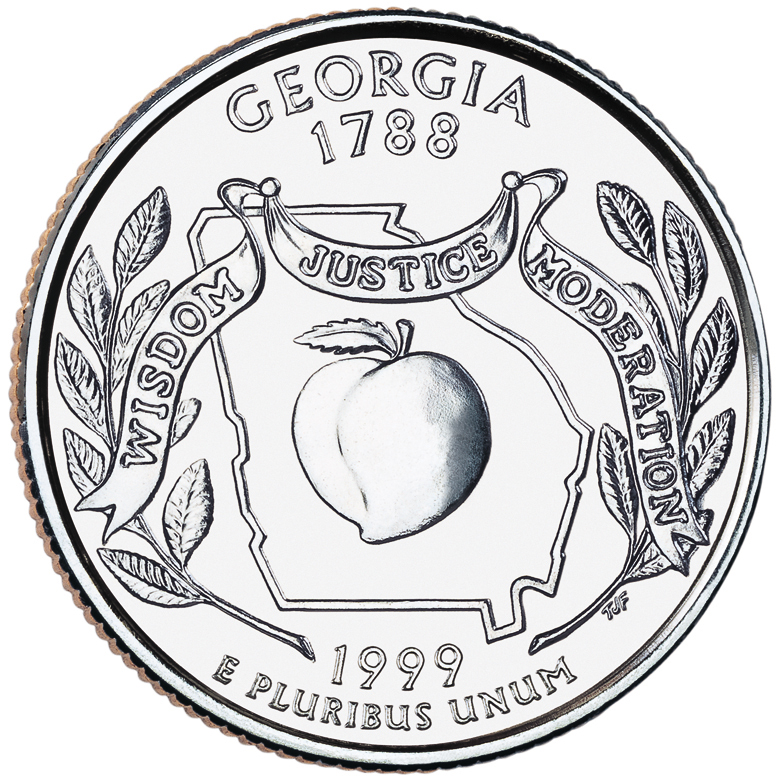 Georgia State Quarter Reverse