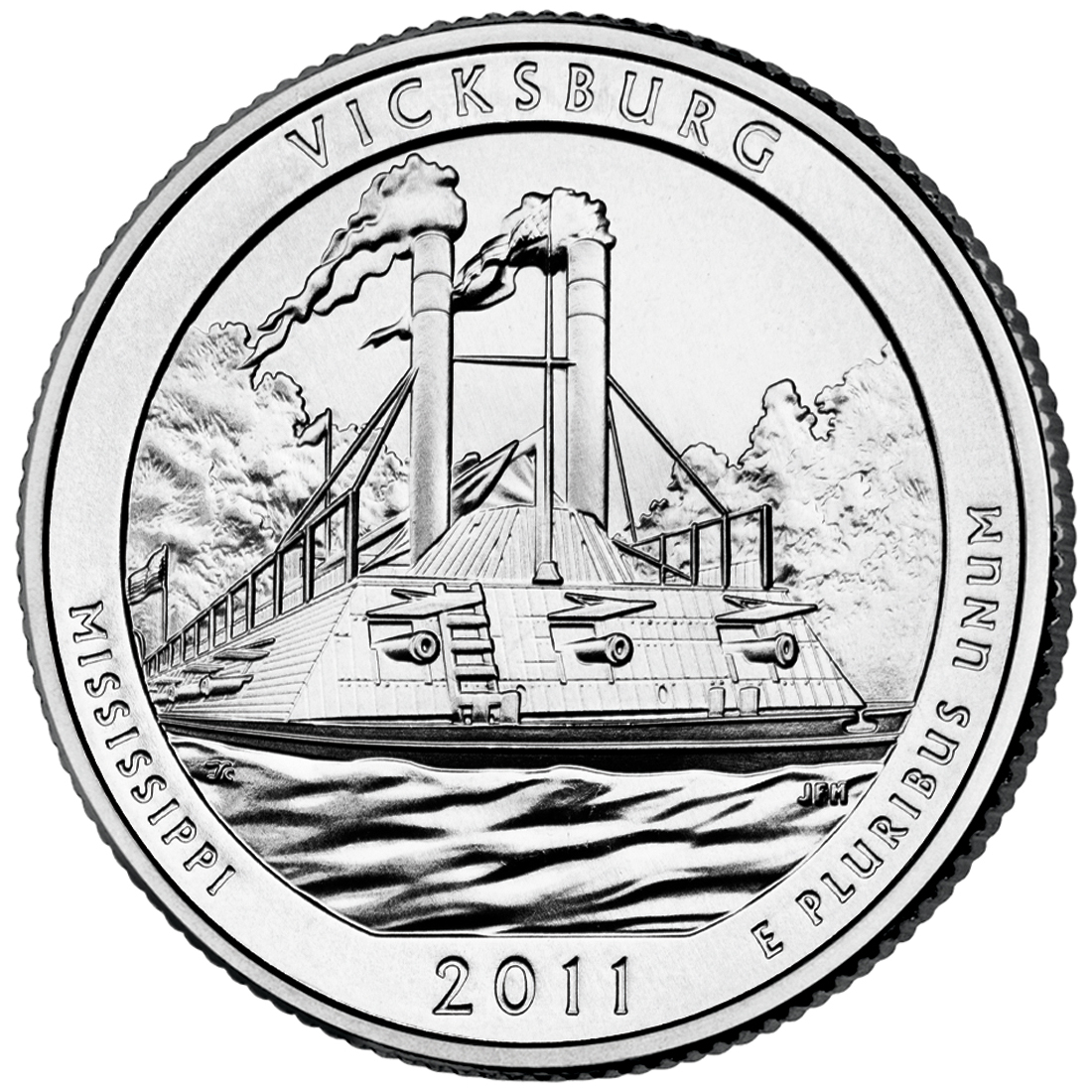 Vicksburg Mississippi Quarter Reverse