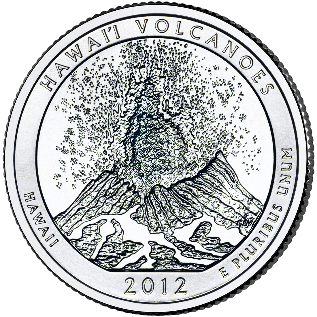 Hawai’i Volcanoes National Park Quarter Reverse