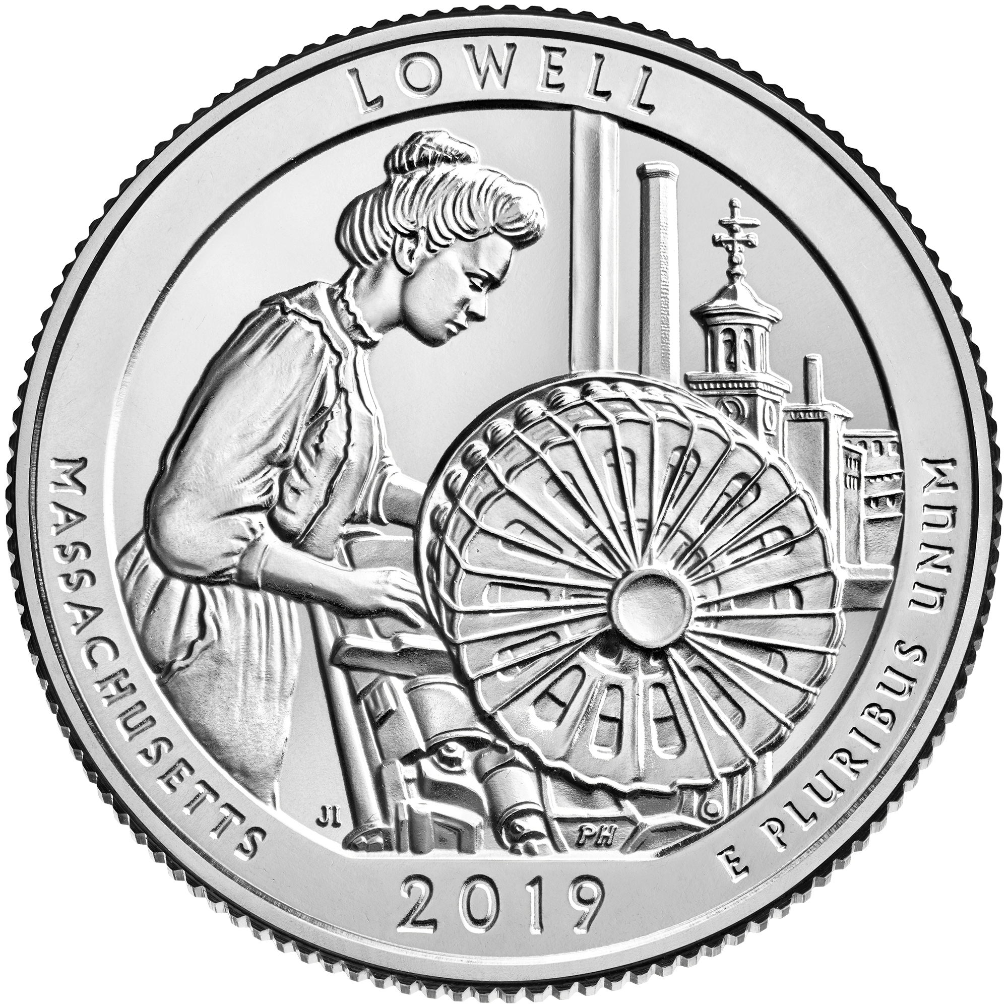 Lowell National Historical Park Quarter Reverse