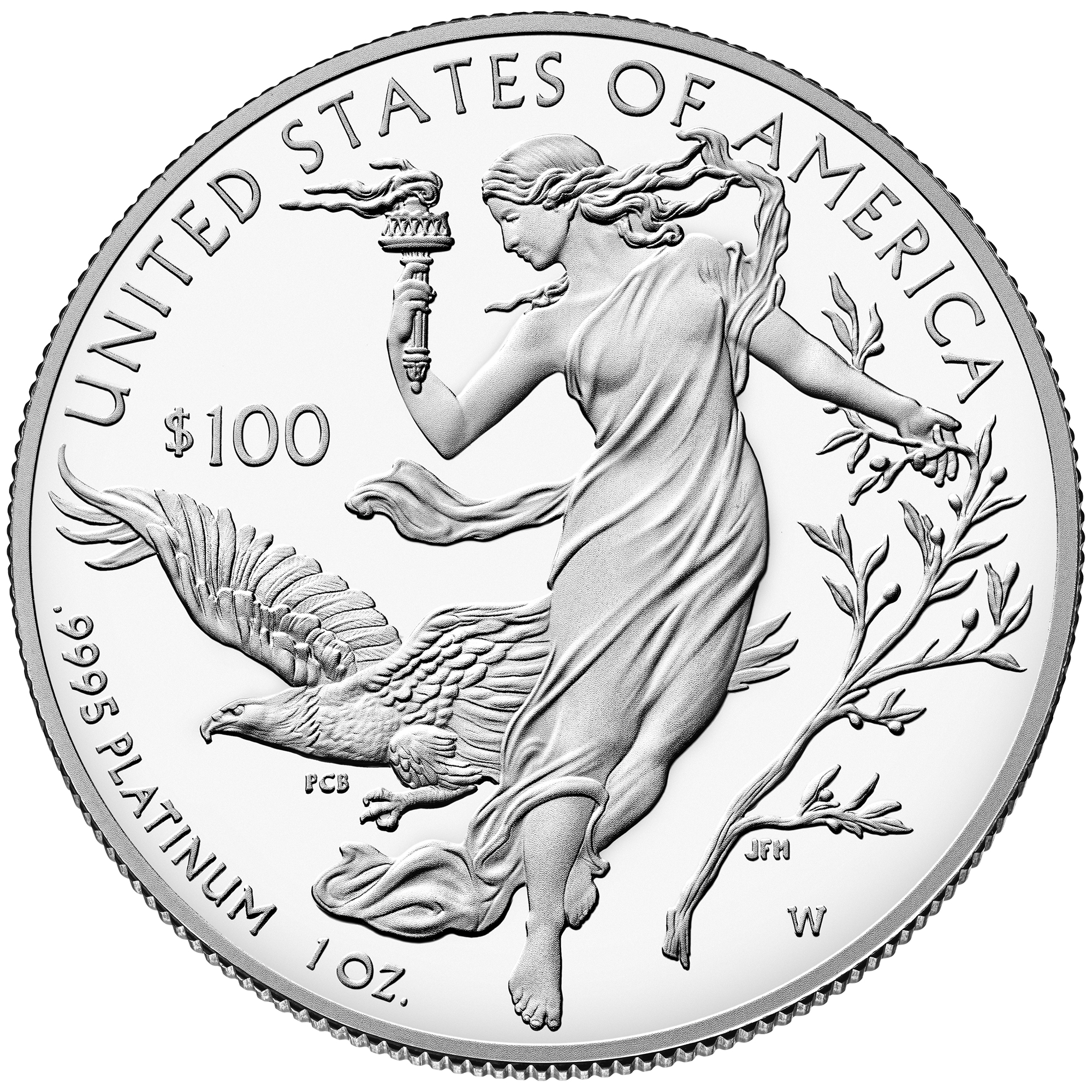 American Eagle Platinum Proof Reverse