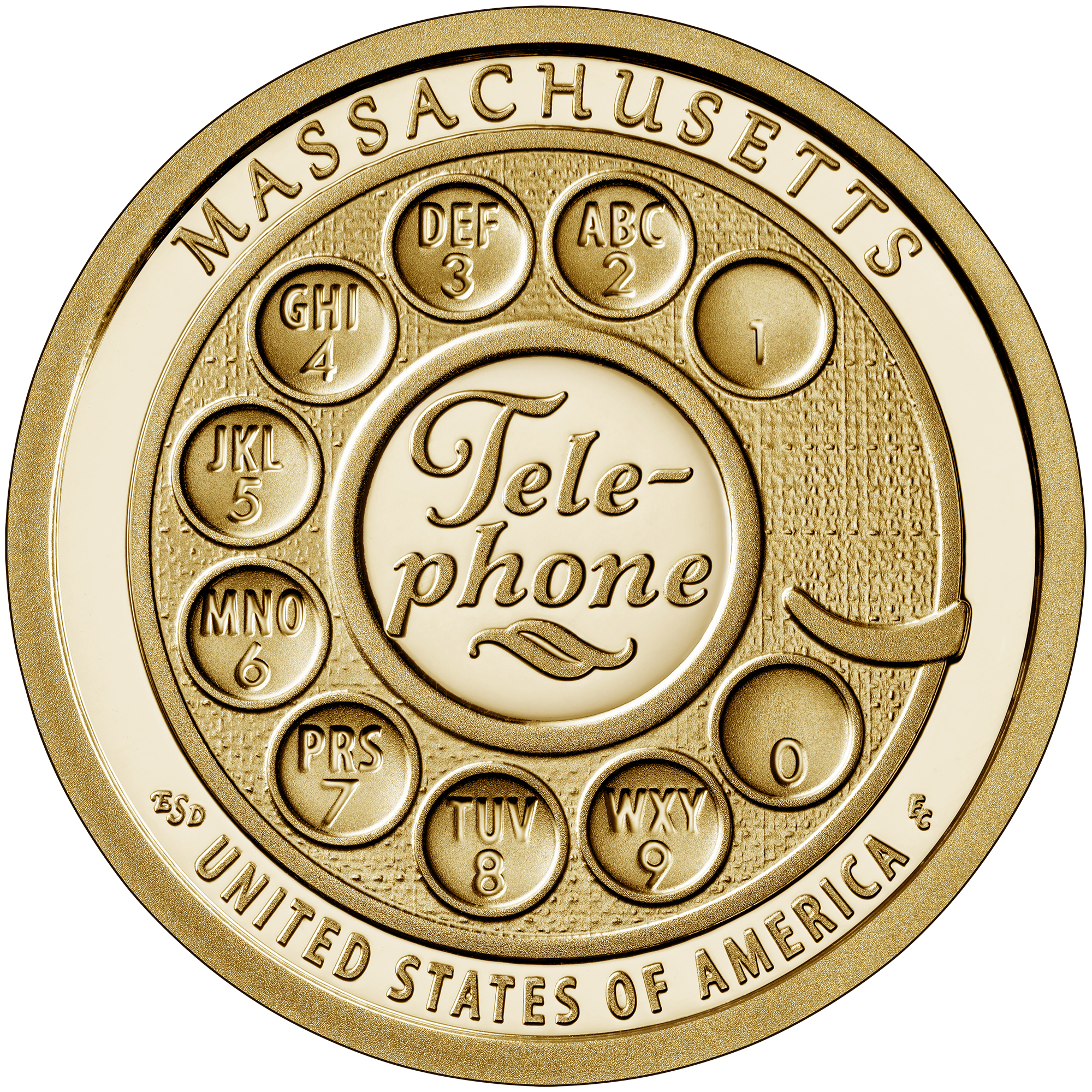 American Innovation $1 Coin - Massachusetts Reverse
