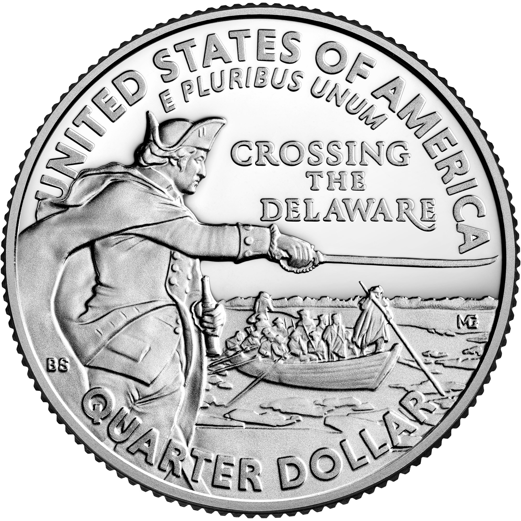 Washington Crossing the Delaware Quarter Reverse