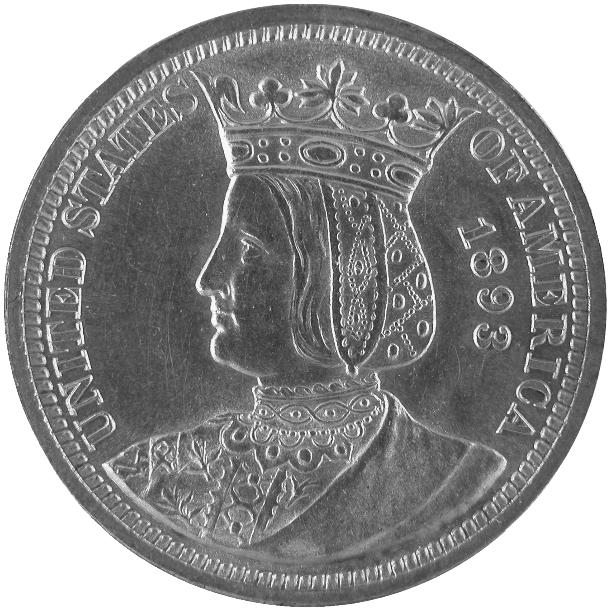 Queen Isabella Quarter Dollar Obverse