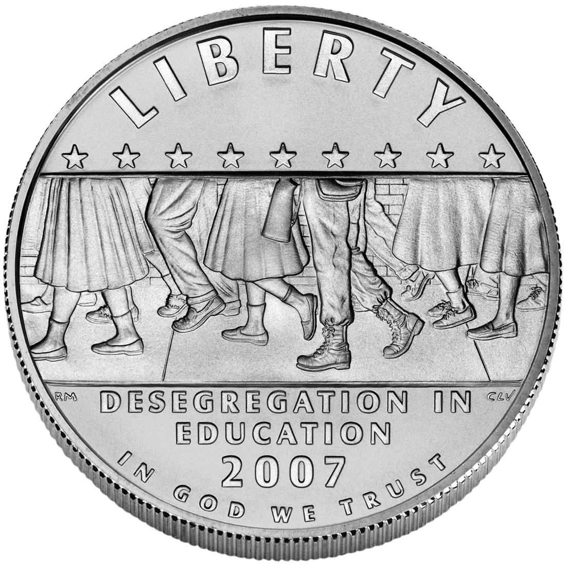 Little Rock Desegregation Silver Dollar Obverse