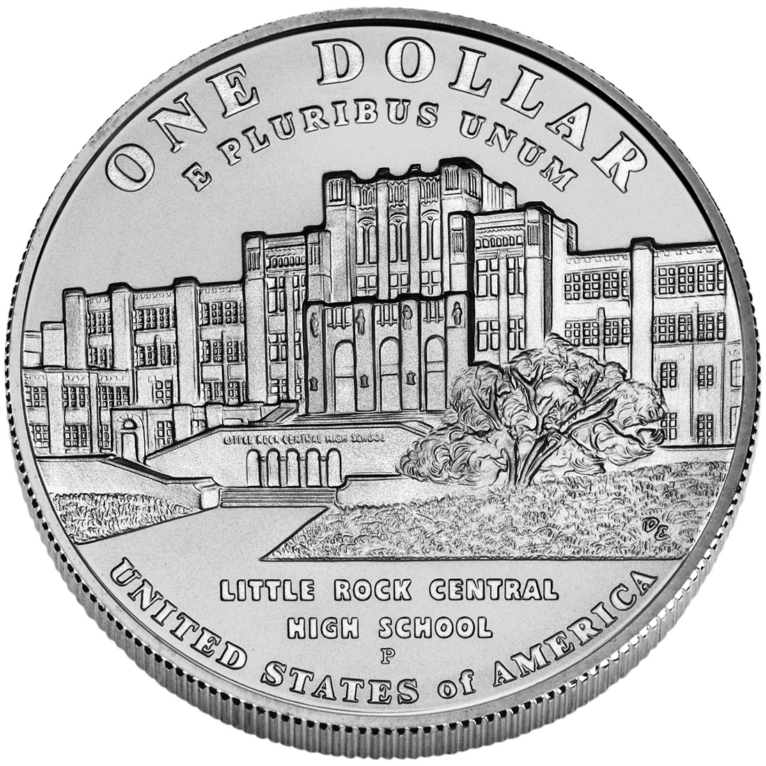 Little Rock High School Silver Dollar Reverse