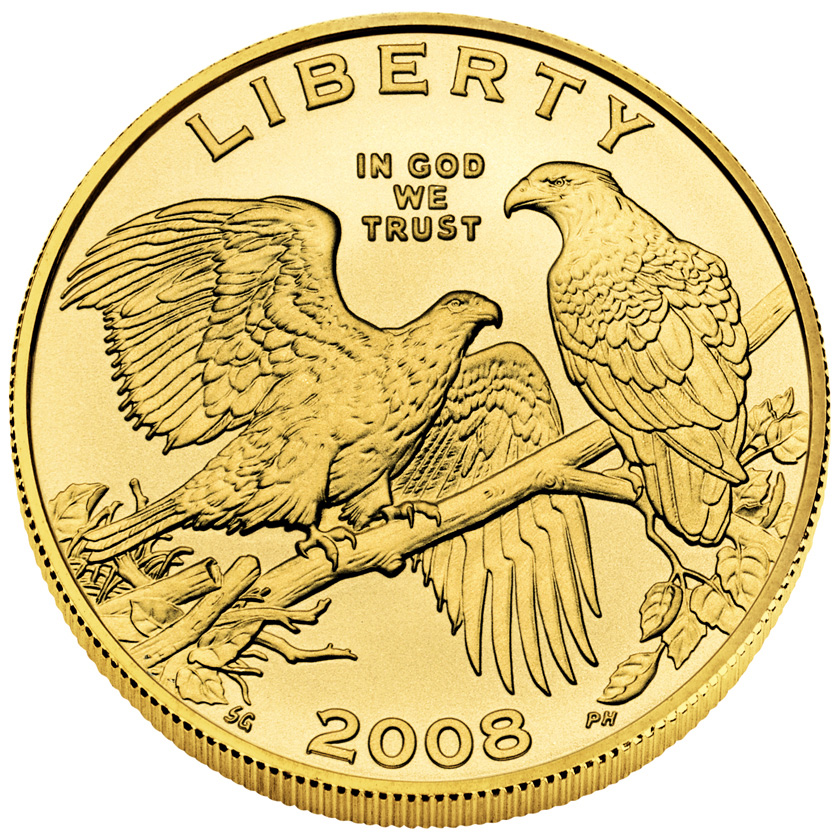 Bald Eagle $5 Gold Coin Obverse