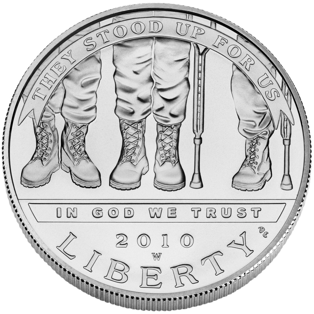 American Veterans Disabled for Life Silver Dollar Obverse