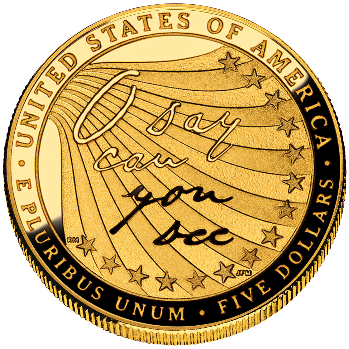 Star-Spangled Banner $5 Gold Coin Reverse