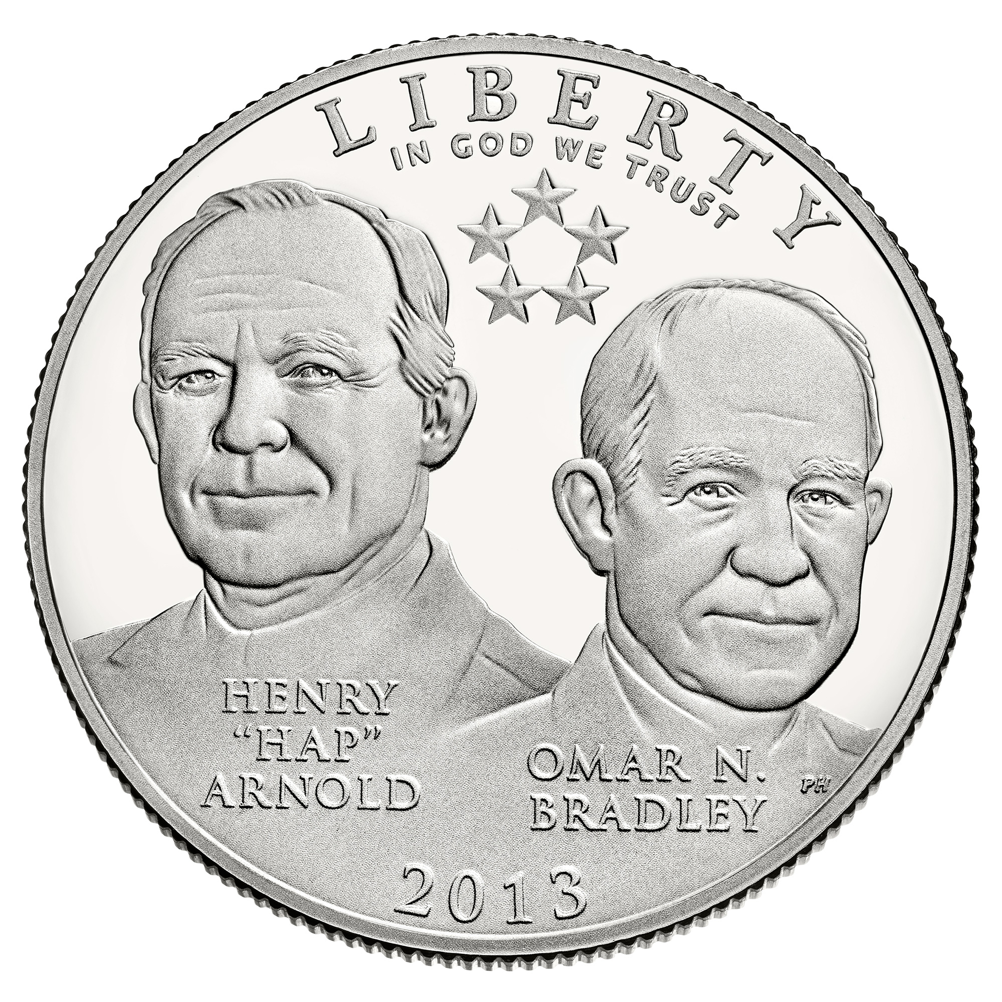 5-Star Generals Half Dollar Obverse
