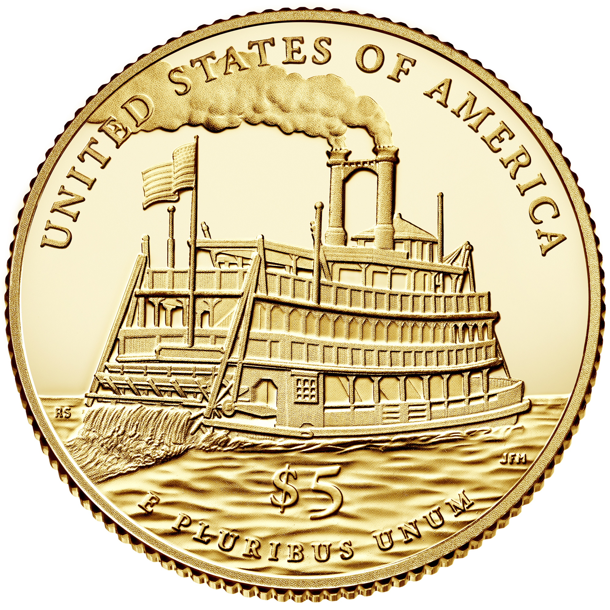 Mark Twain $5 Gold Coin Reverse