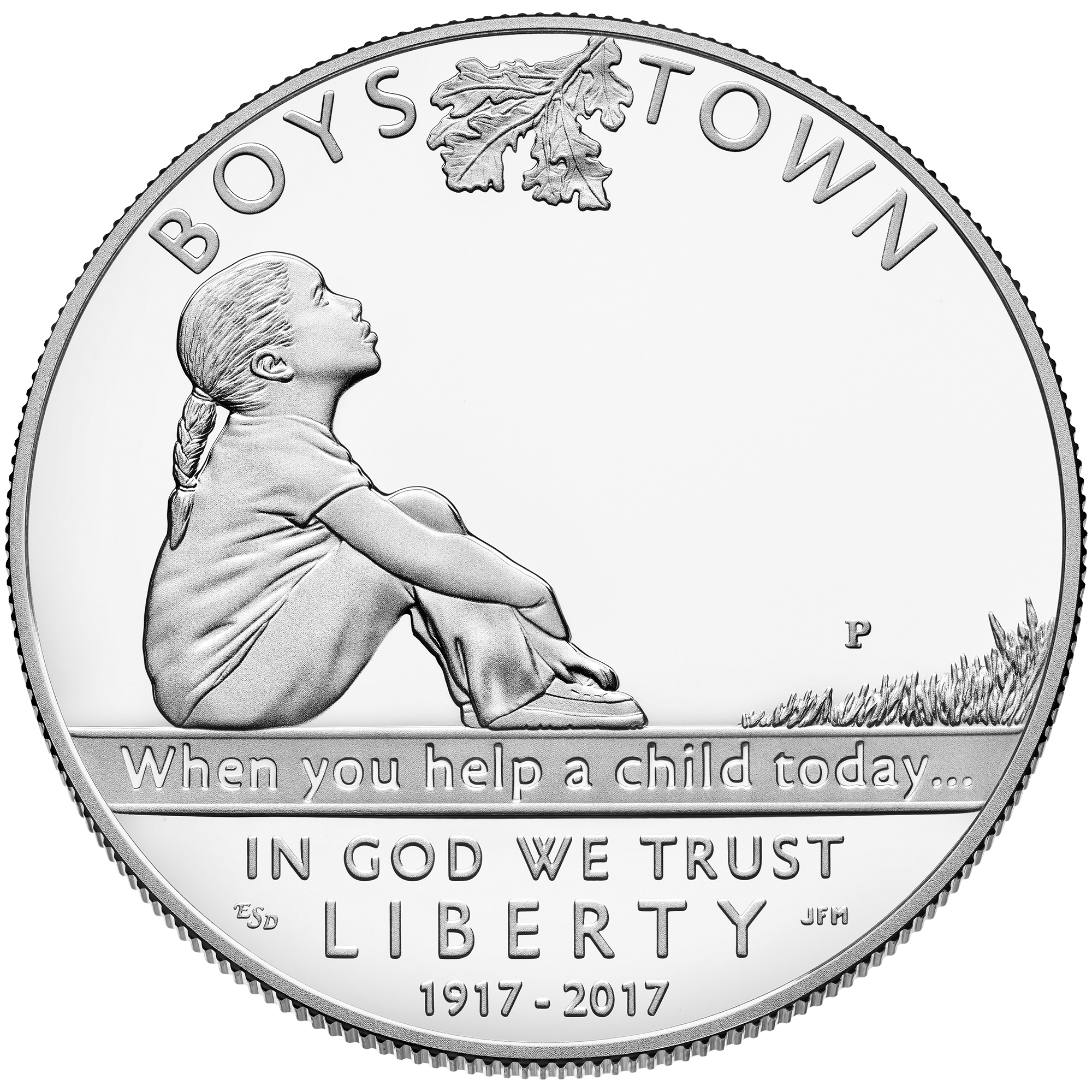 BoysTown Centennial Silver Dollar Obverse