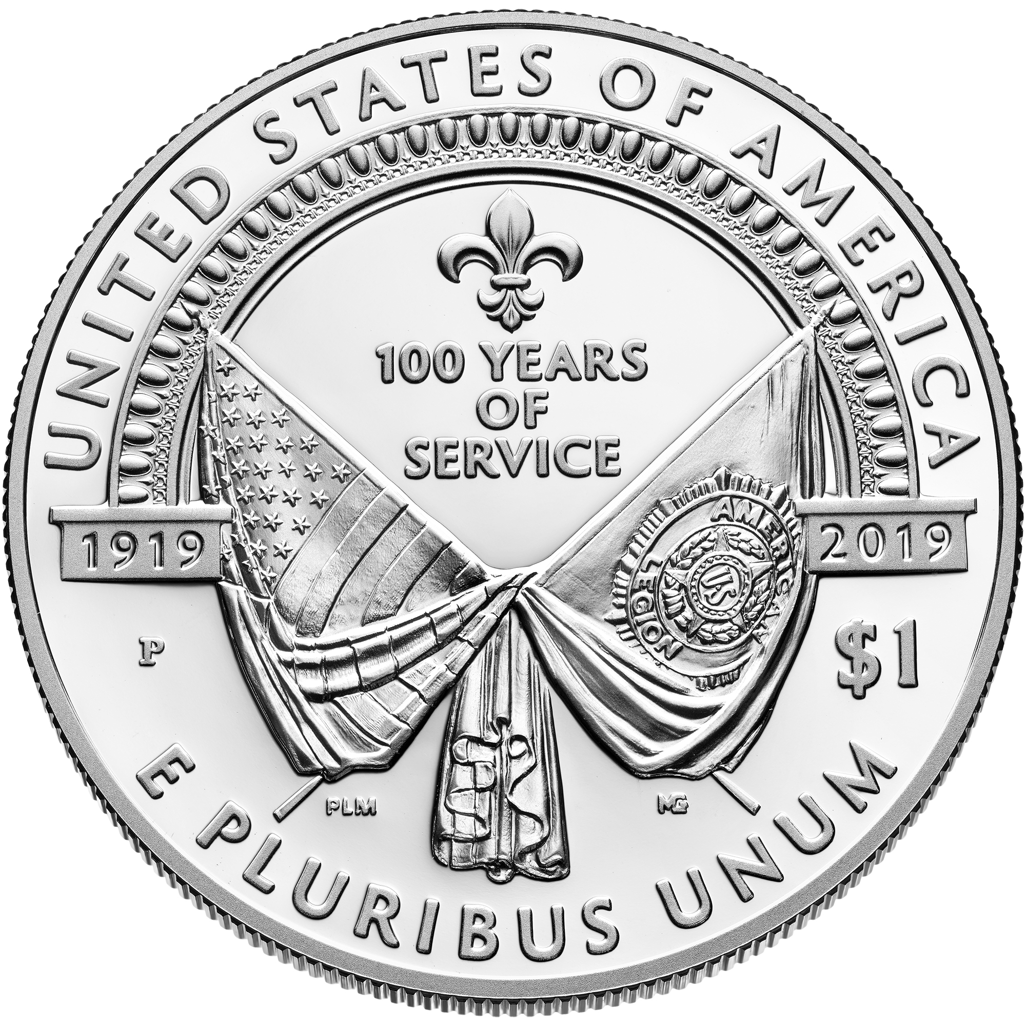 American Legion Silver Dollar Reverse