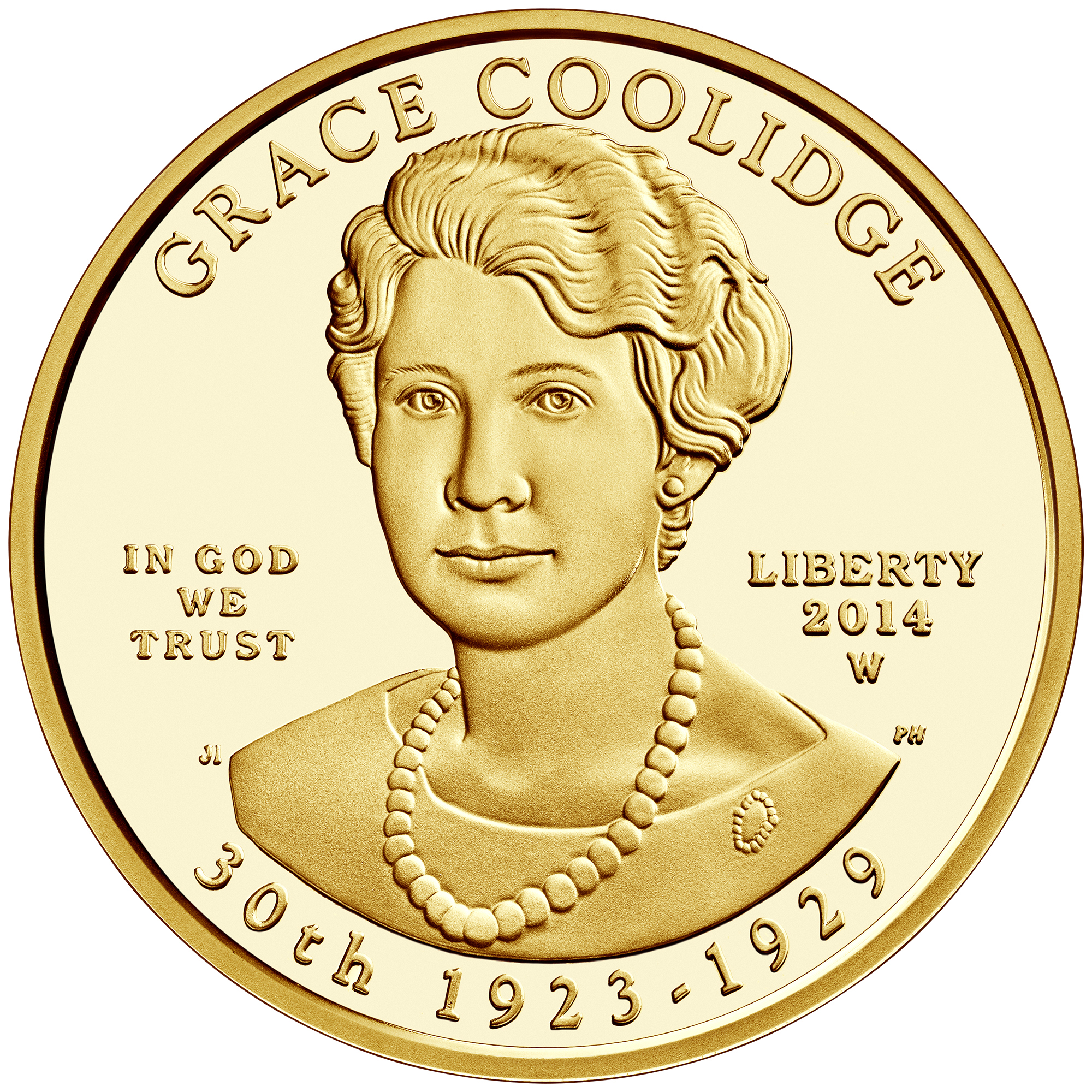 First Spouse Coin & Medal - Grace Coolidge Obverse