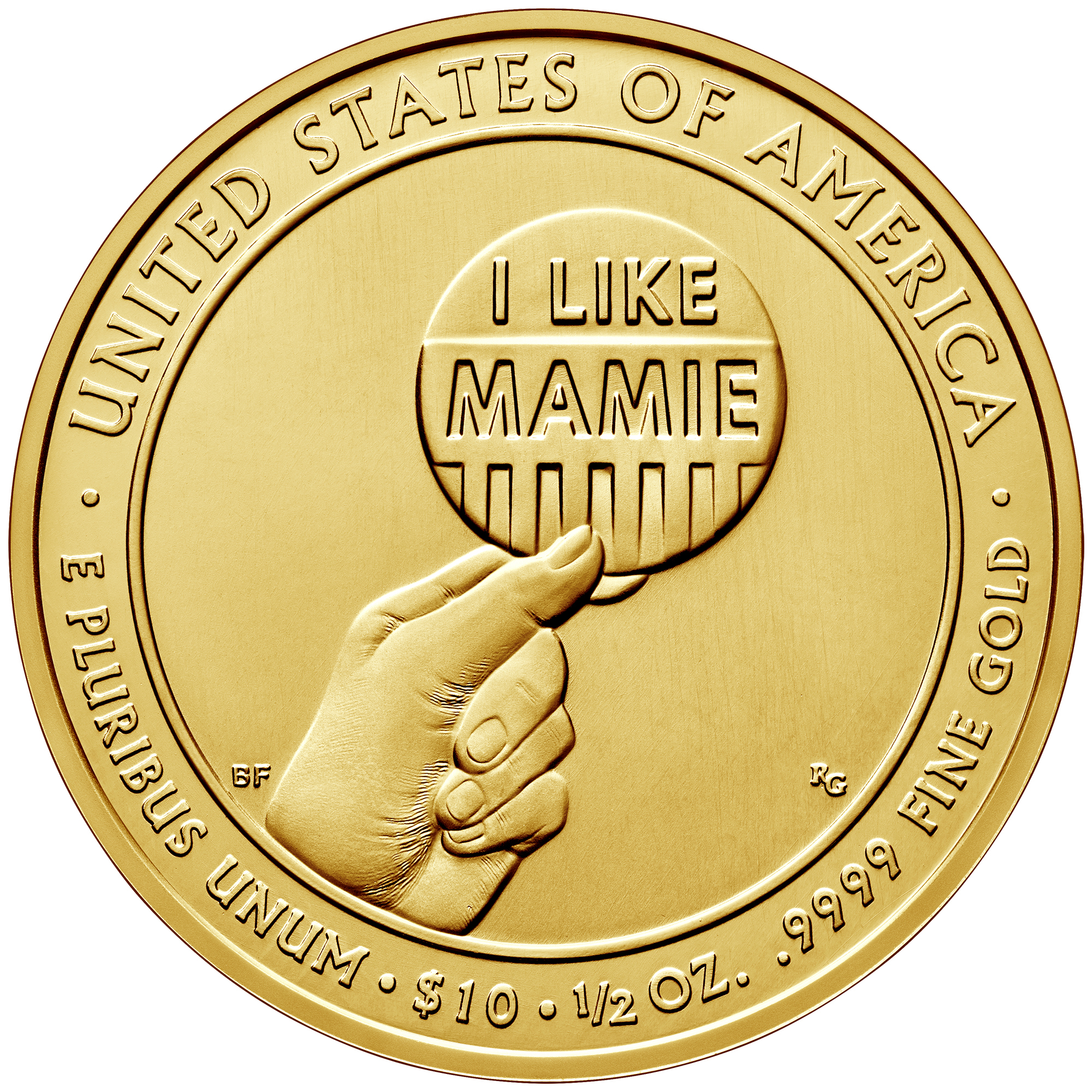 First Spouse Gold Coin - Mamie Eisenhower Reverse