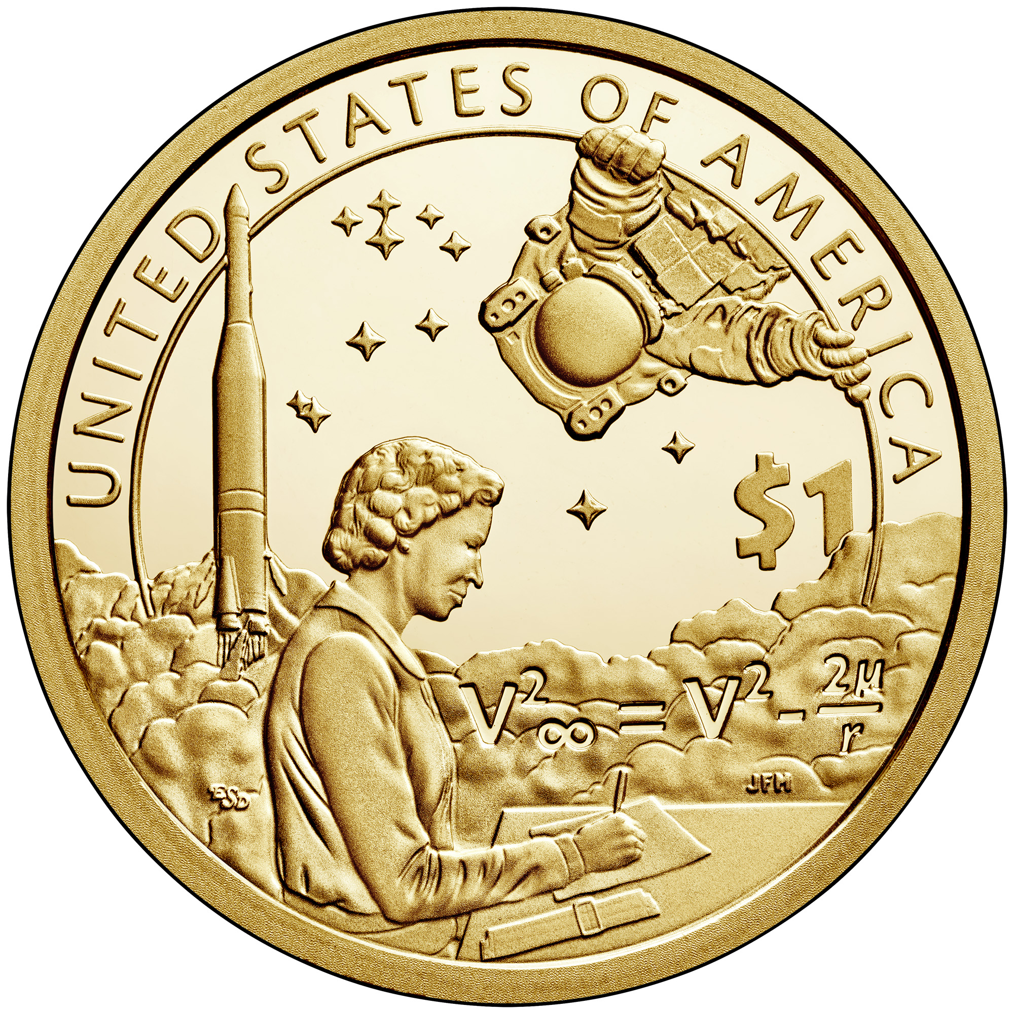 Native American $1 Coin - American Indians in Space Reverse
