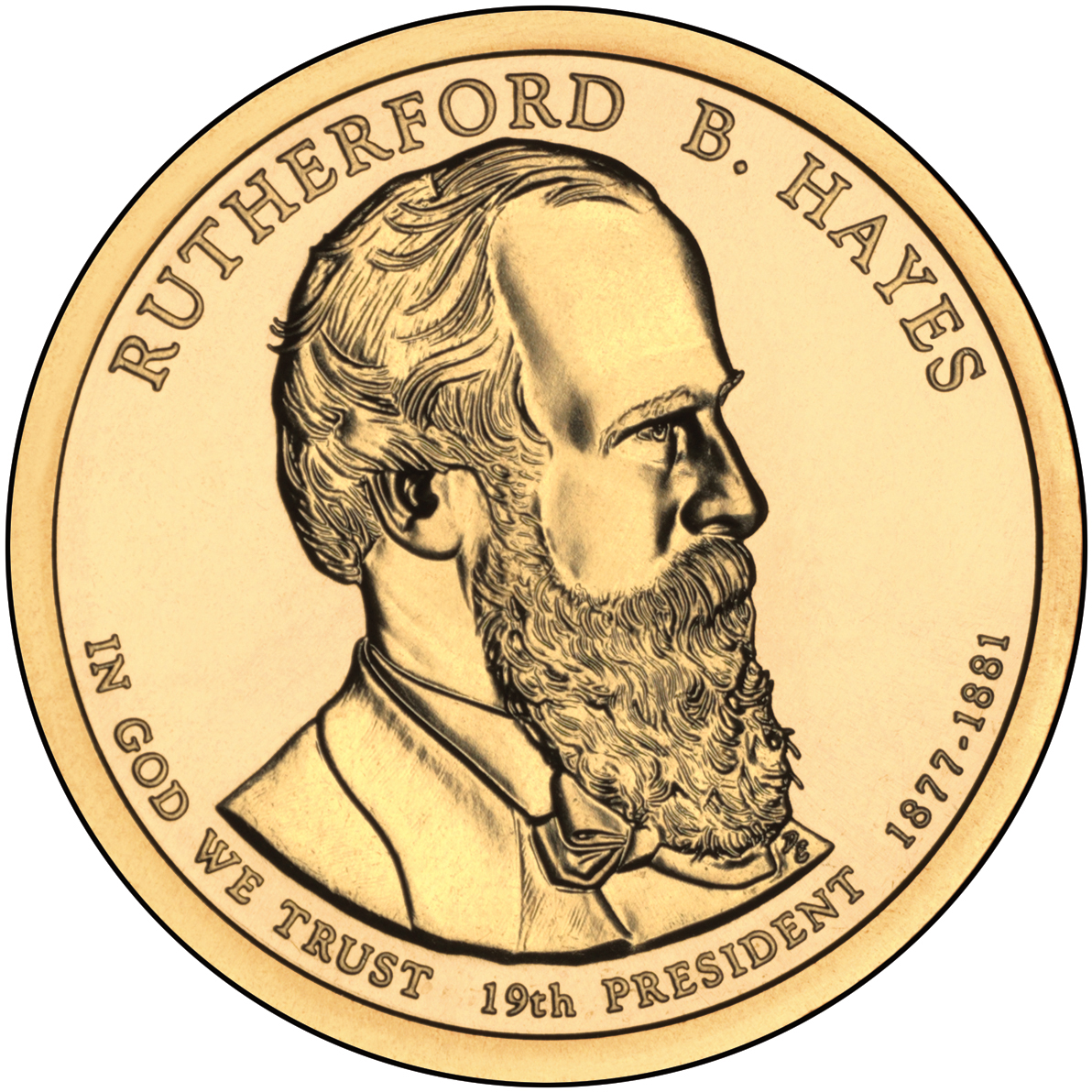 Rutherford B. Hayes $1 Coin Obverse