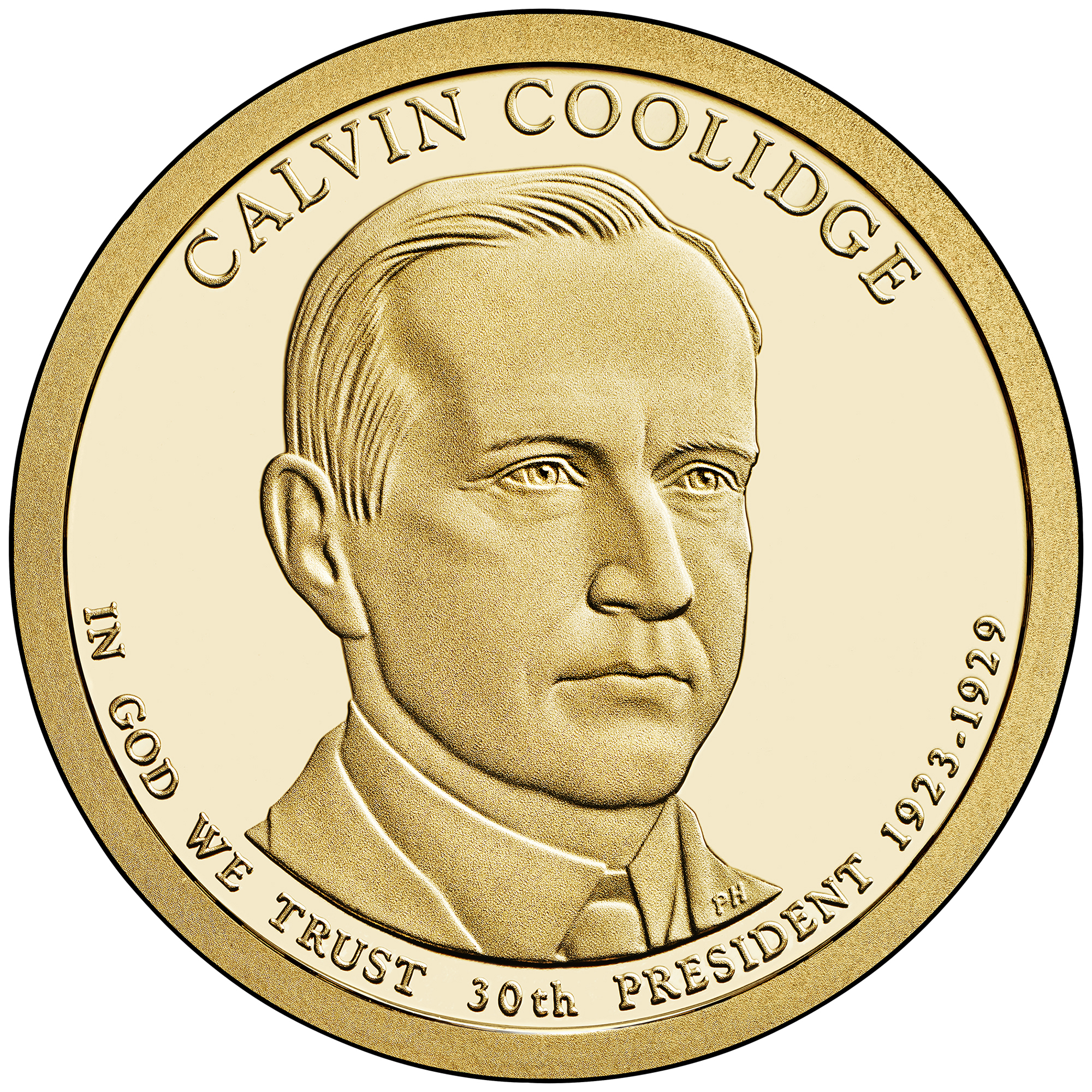 Presidential $1 Coin - Calvin Coolidge Obverse