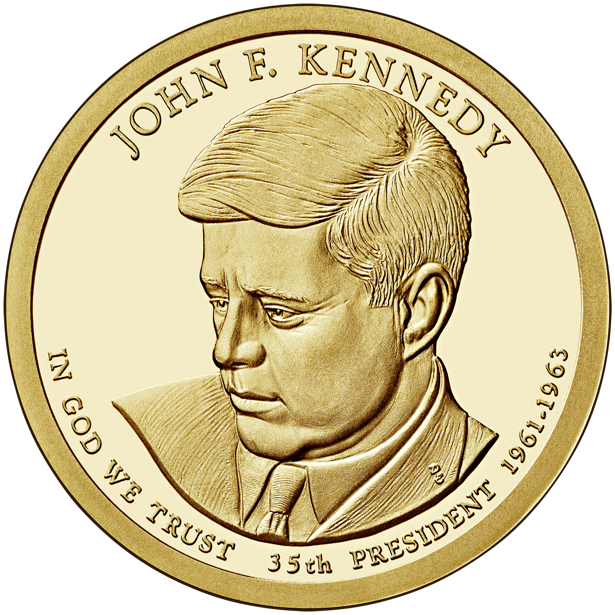 John F. Kennedy $1 Coin Obverse