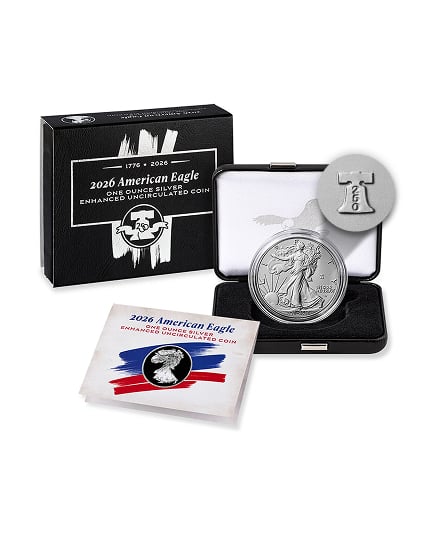 American Eagle 2026 One Ounce Silver Enhanced Uncirculated Coin