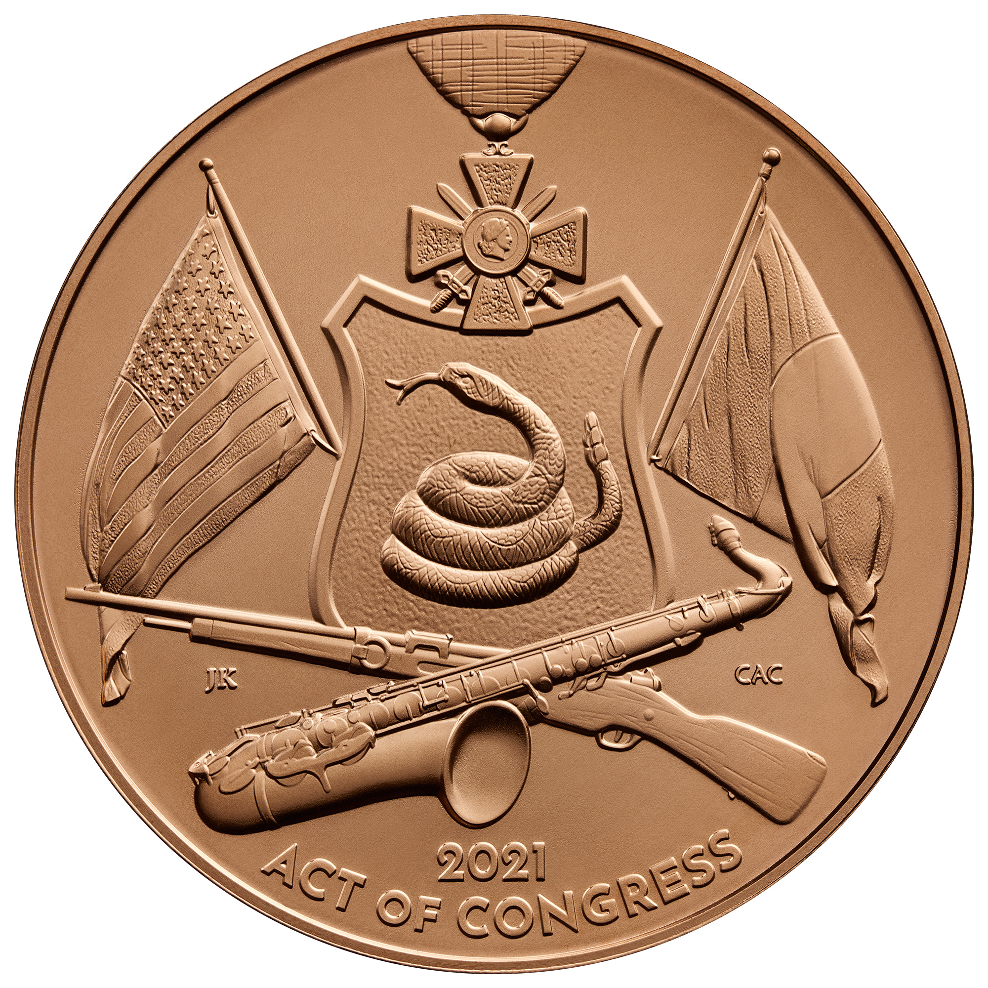 Harlem Hellfighters Bronze Medal Reverse