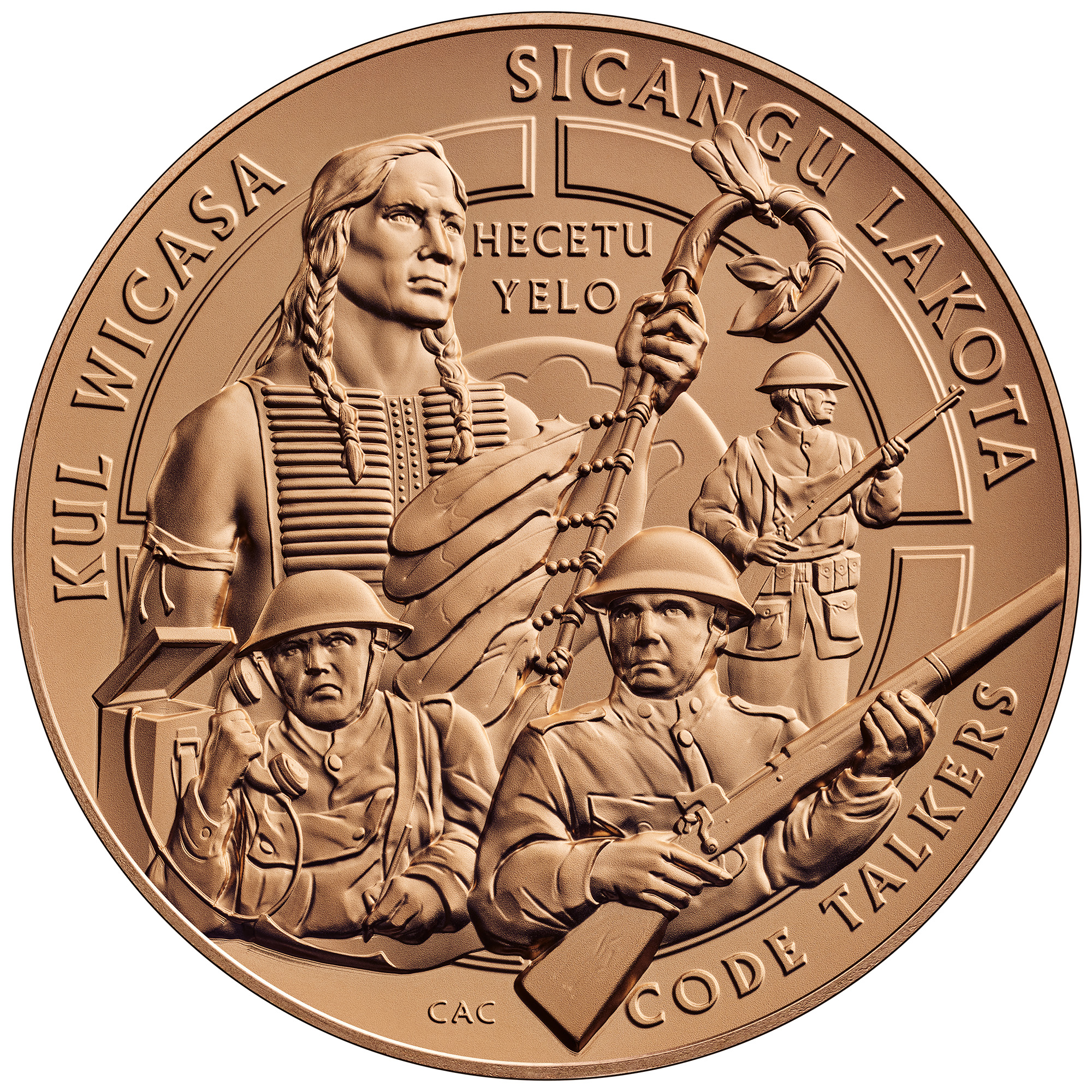 Lower Brule Sioux Code Talkers Medal Obverse
