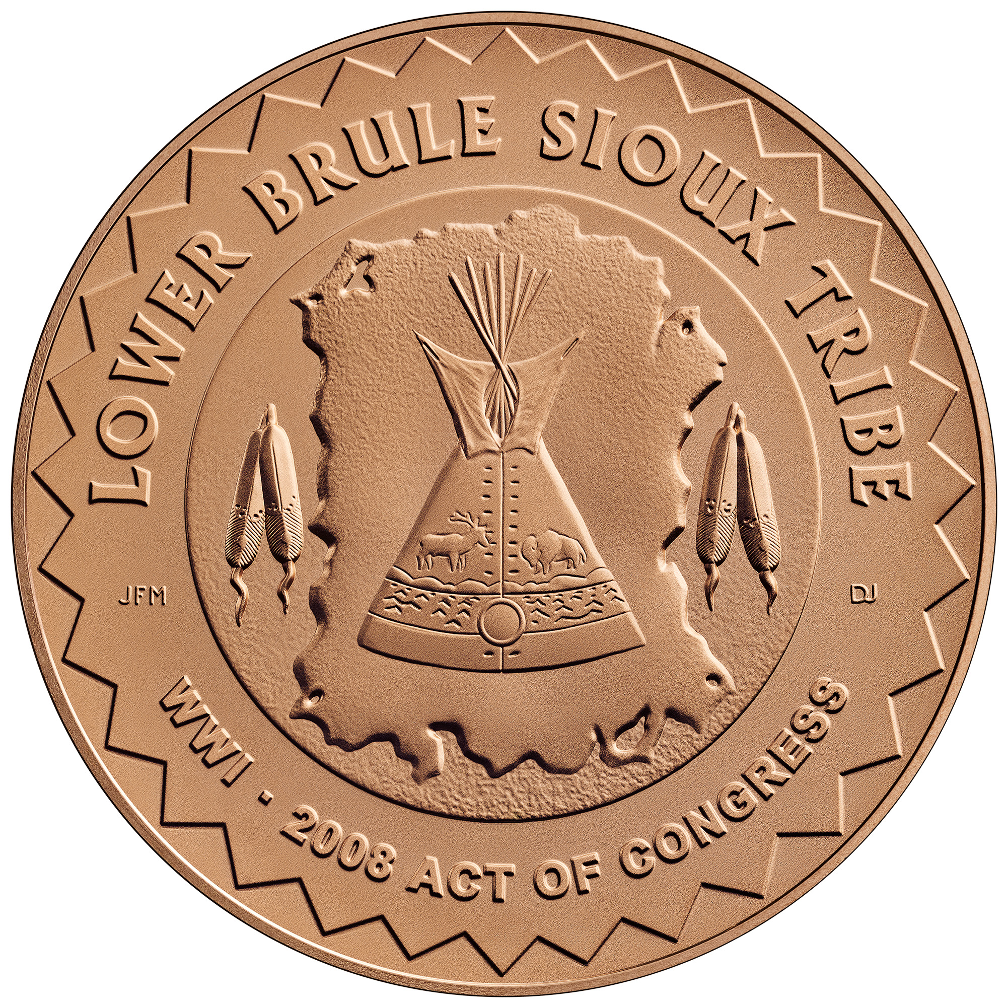 Lower Brule Sioux Code Talkers Medal Reverse