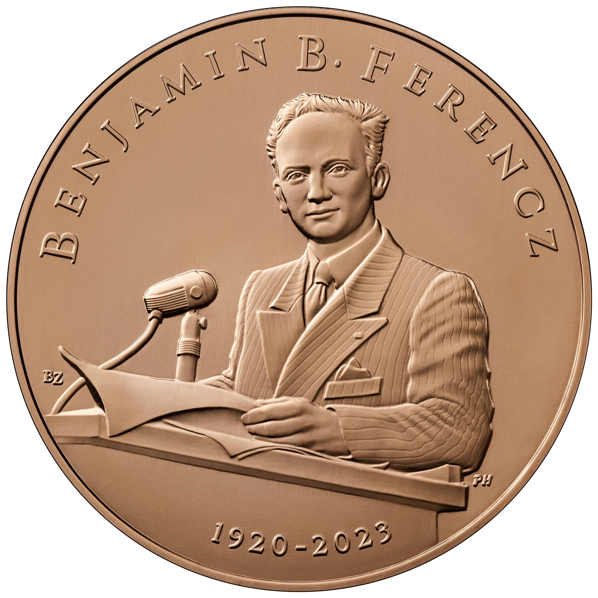 Benjamin Ferencz Bronze Medal Obverse