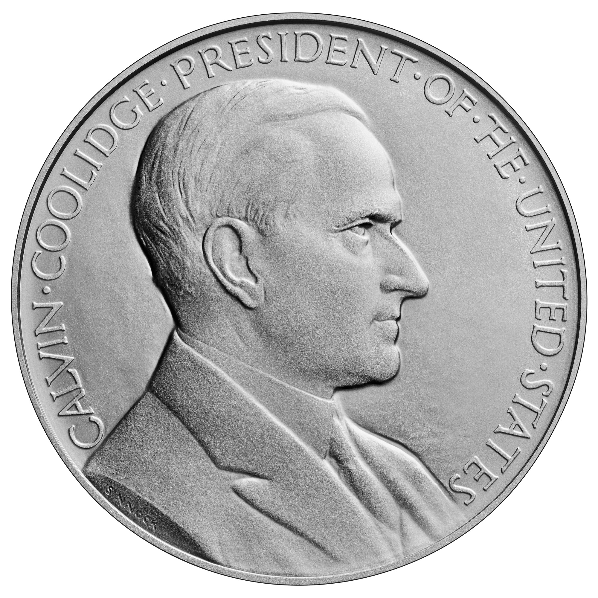 Calvin Coolidge Presidential Silver Medal Obverse
