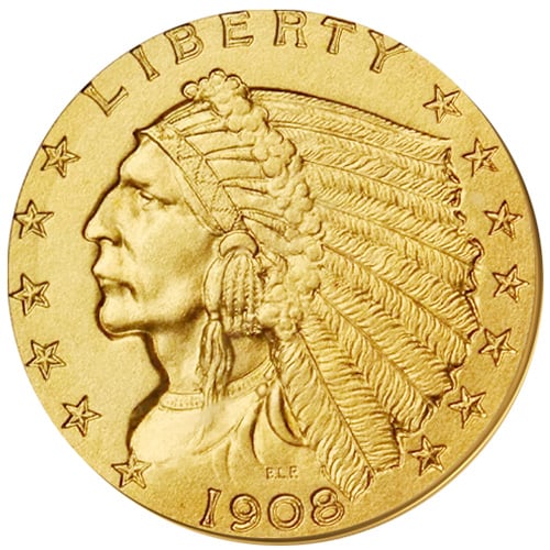 1908 Half Eagle Obverse