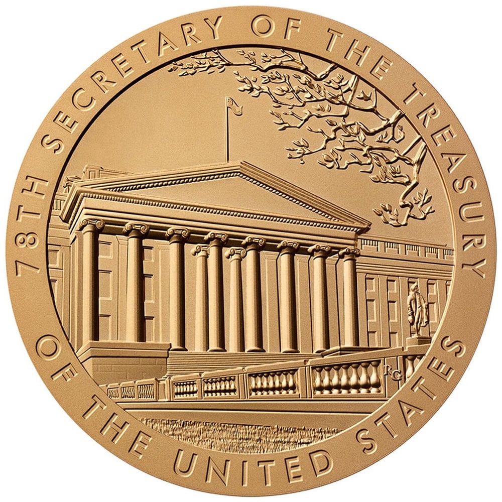 Janet Yellen Bronze Medal Reverse