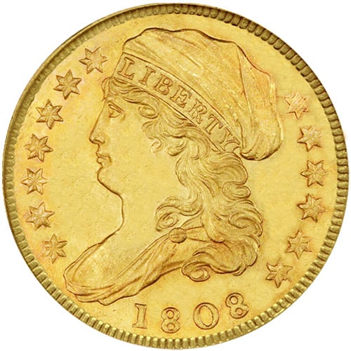 Capped Bust Left Quarter Eagle Obverse