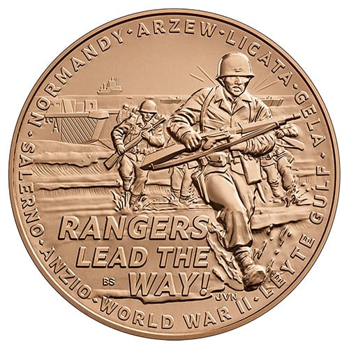 U.S. Army Rangers Veterans of WWII Medal Obverse