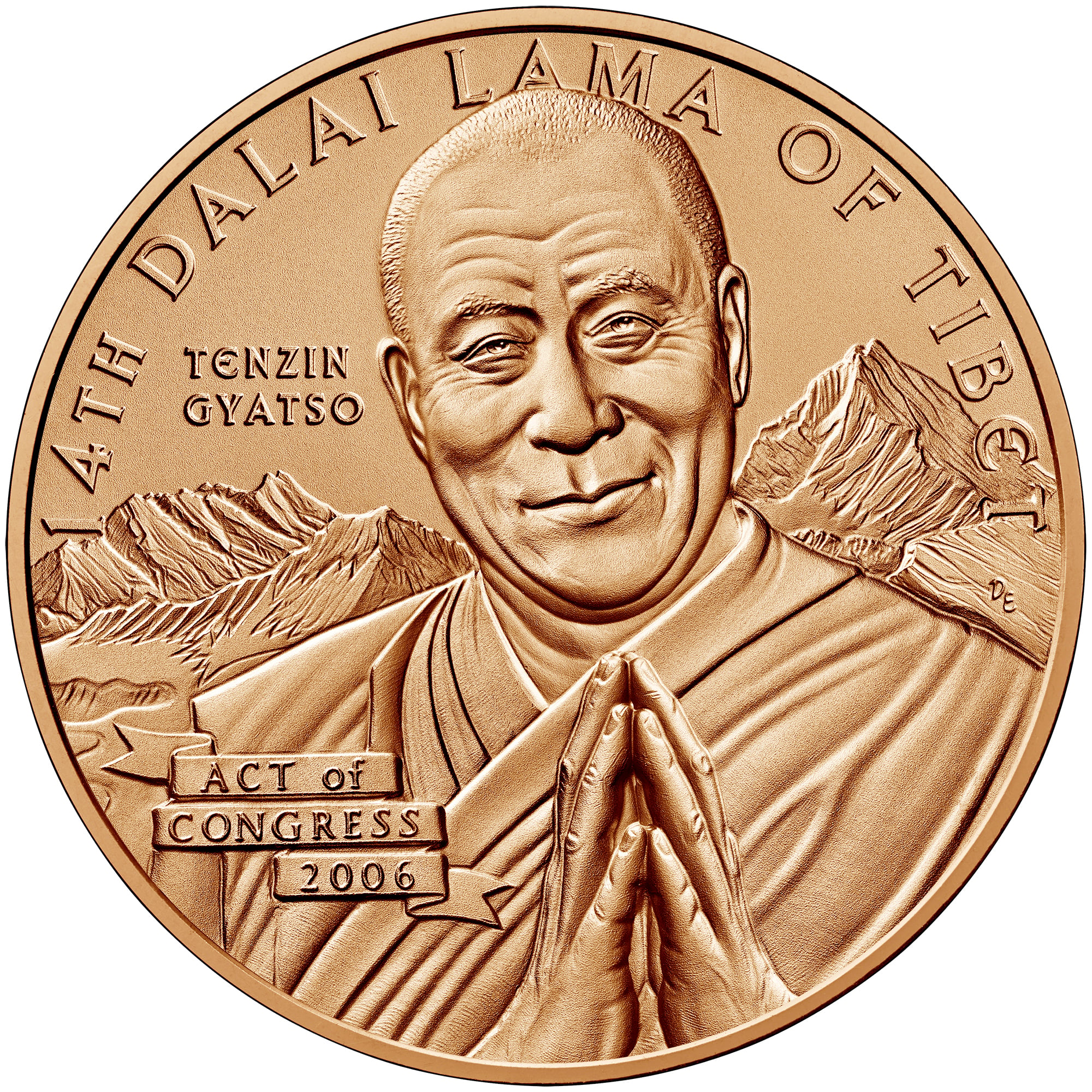 Dalai Lama Bronze Medal Obverse