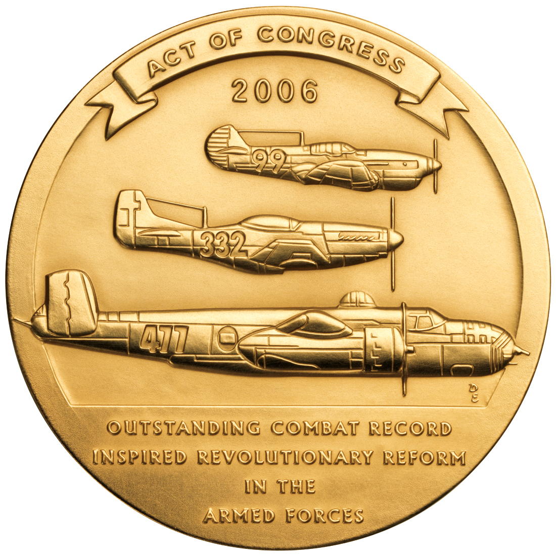 Tuskegee Airmen Bronze Medal Reverse