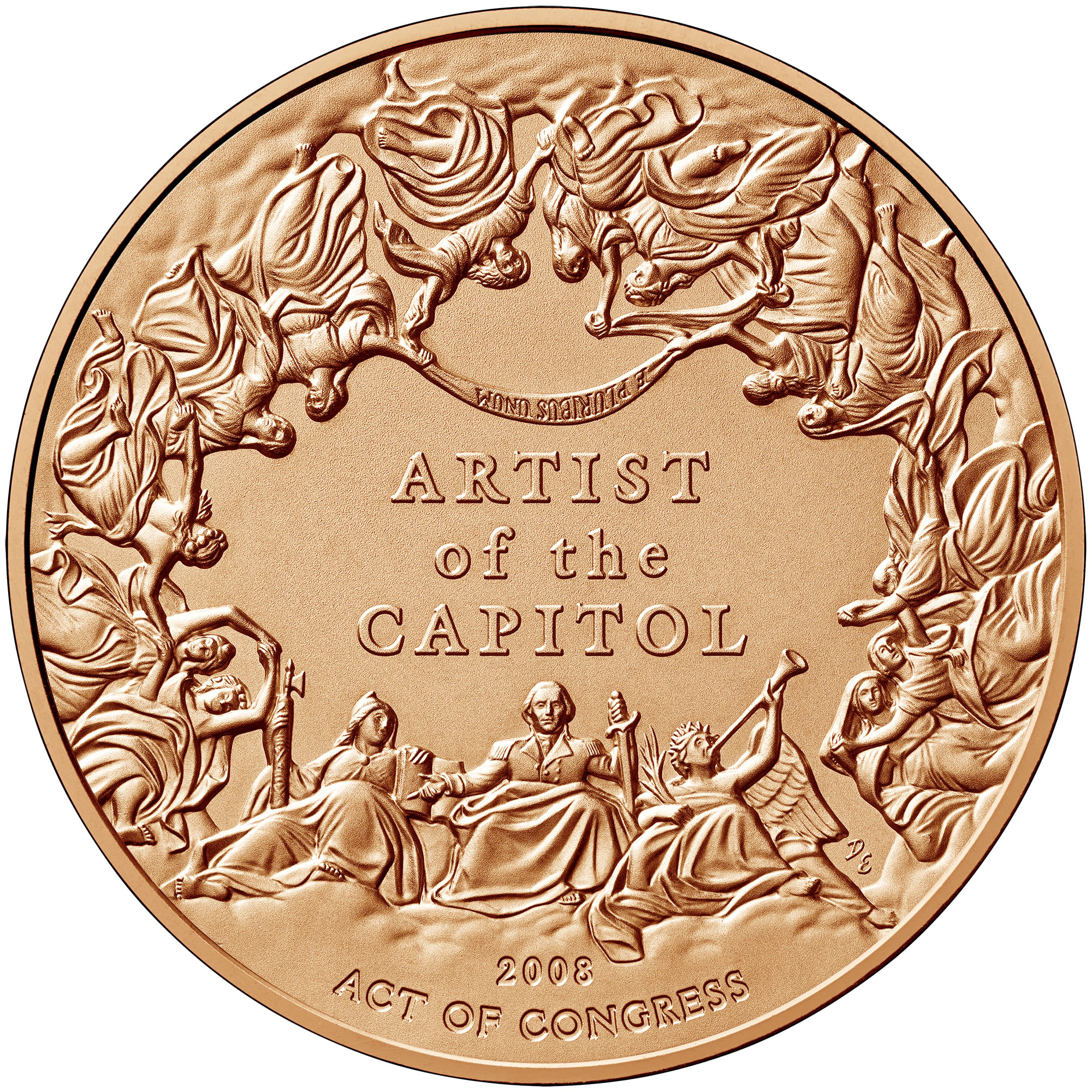 Constantino Brumidi Bronze Medal Reverse