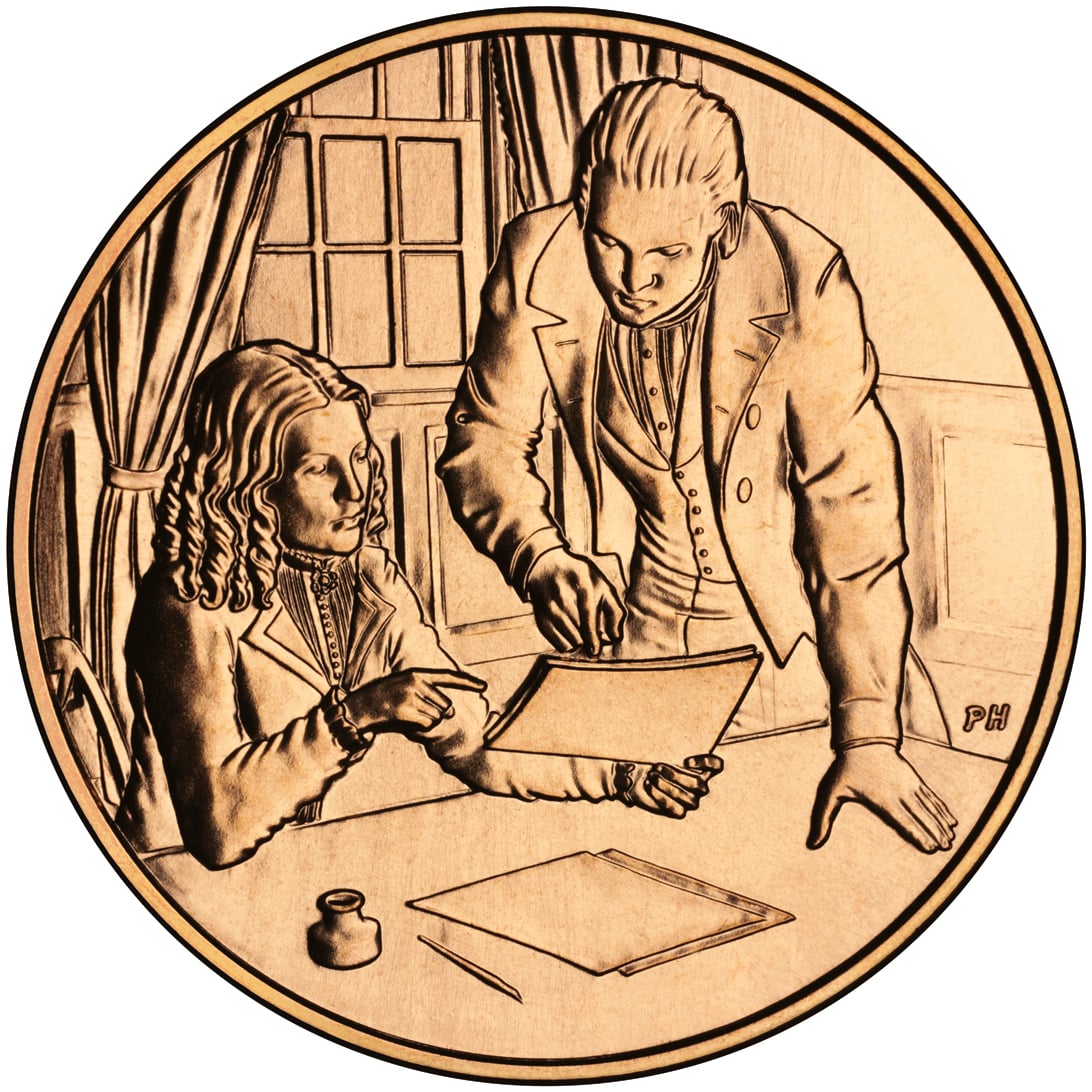Sarah Polk Bronze Medal Reverse