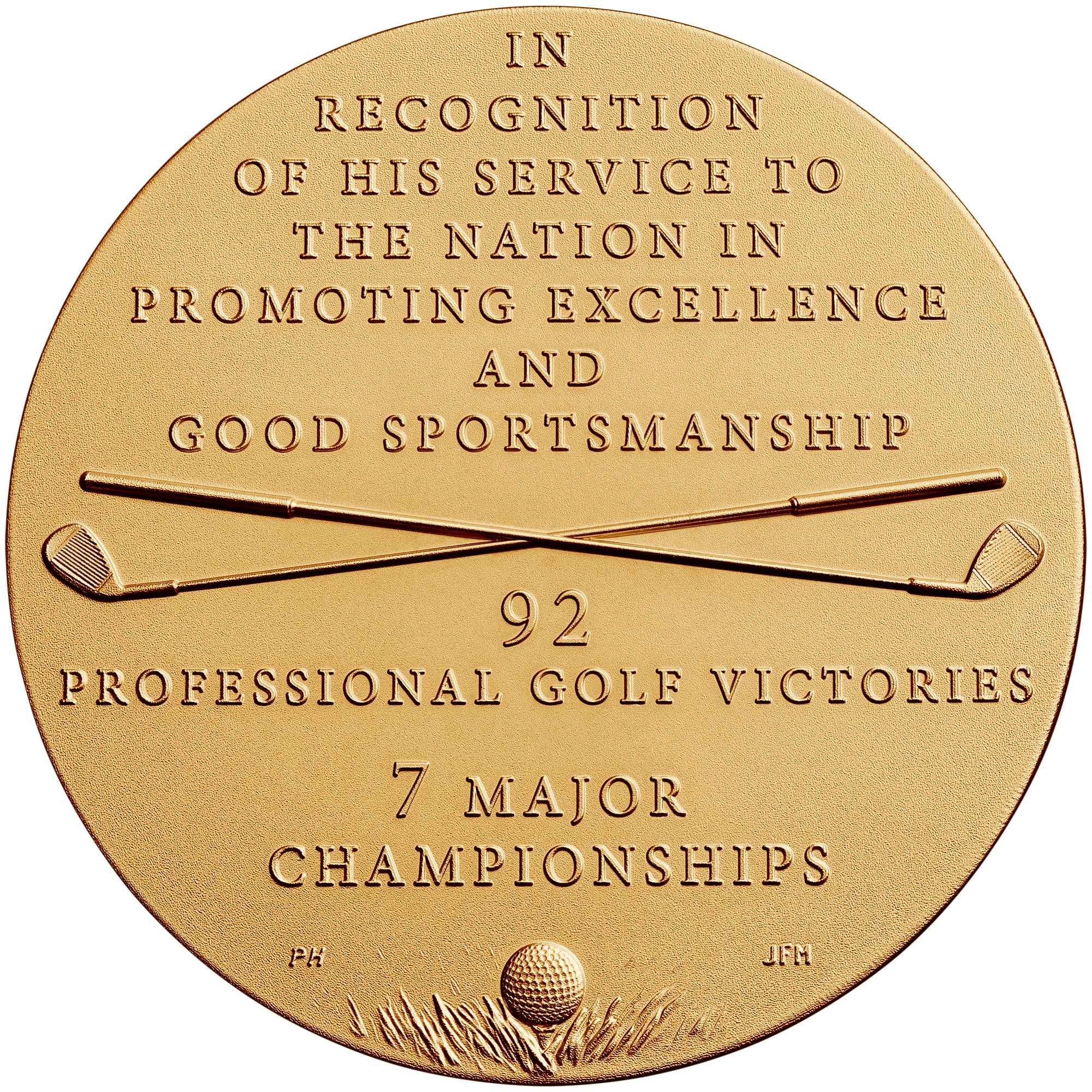 Arnold Palmer Bronze Medal Reverse
